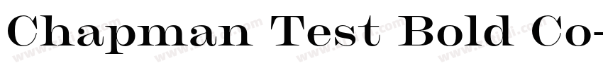 Chapman Test Bold Co字体转换